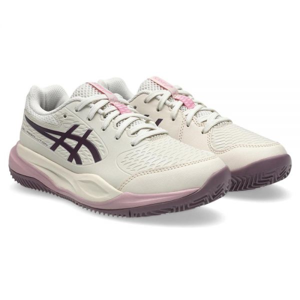 Кросівки для тенісу дитячі Asics GEL-RESOLUTION X GS CLAY Soft Oat/Dark Aubergine 2