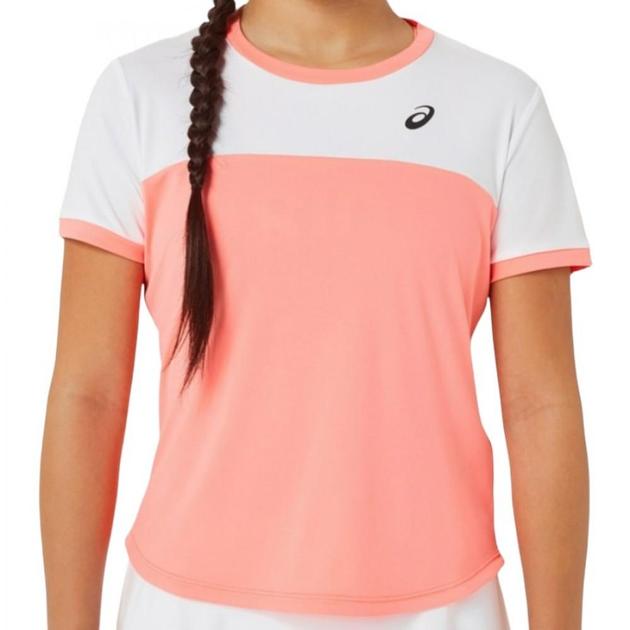 Футболка тенісна Asics Girls Tennis SS Top Coral/White