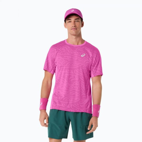 Чоловіча тенісна футболка Asics Match Jacquard SS Top digital sakura