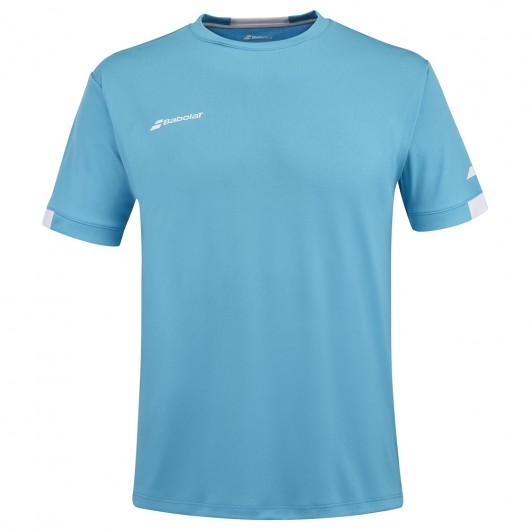 Футболка тенісна Babolat Play Crew Neck Tee Boy Cyan Blue
