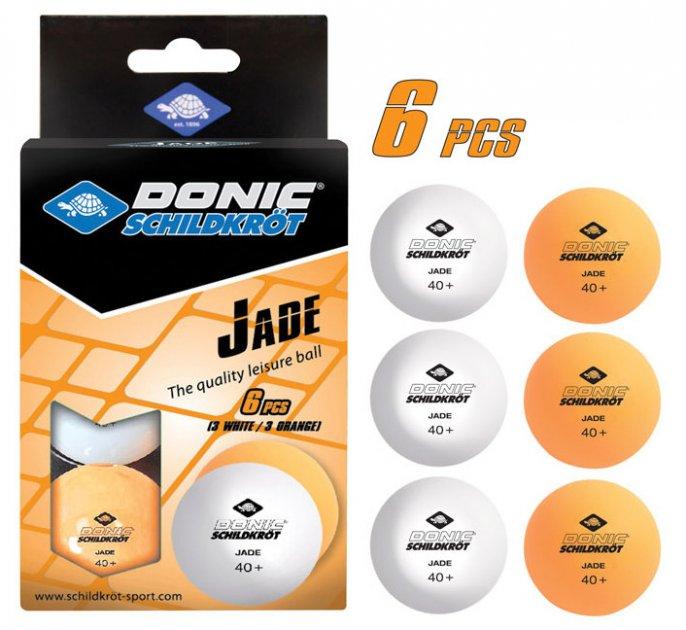 М'ячі Donic Jade ball 40+ 6 шт white+orange