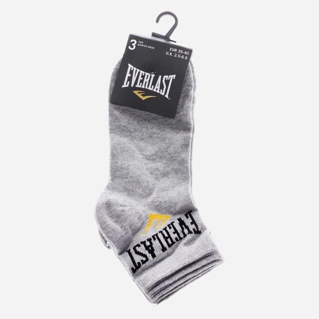 Шкарпетки EVERLAST QUARTER SOCKS 3 PAIR сірий Уні