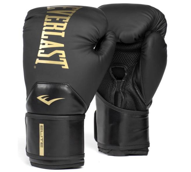 Боксерські рукавиці Everlast ELITE 2 BOXING GLOVES чорний, золотий Уні