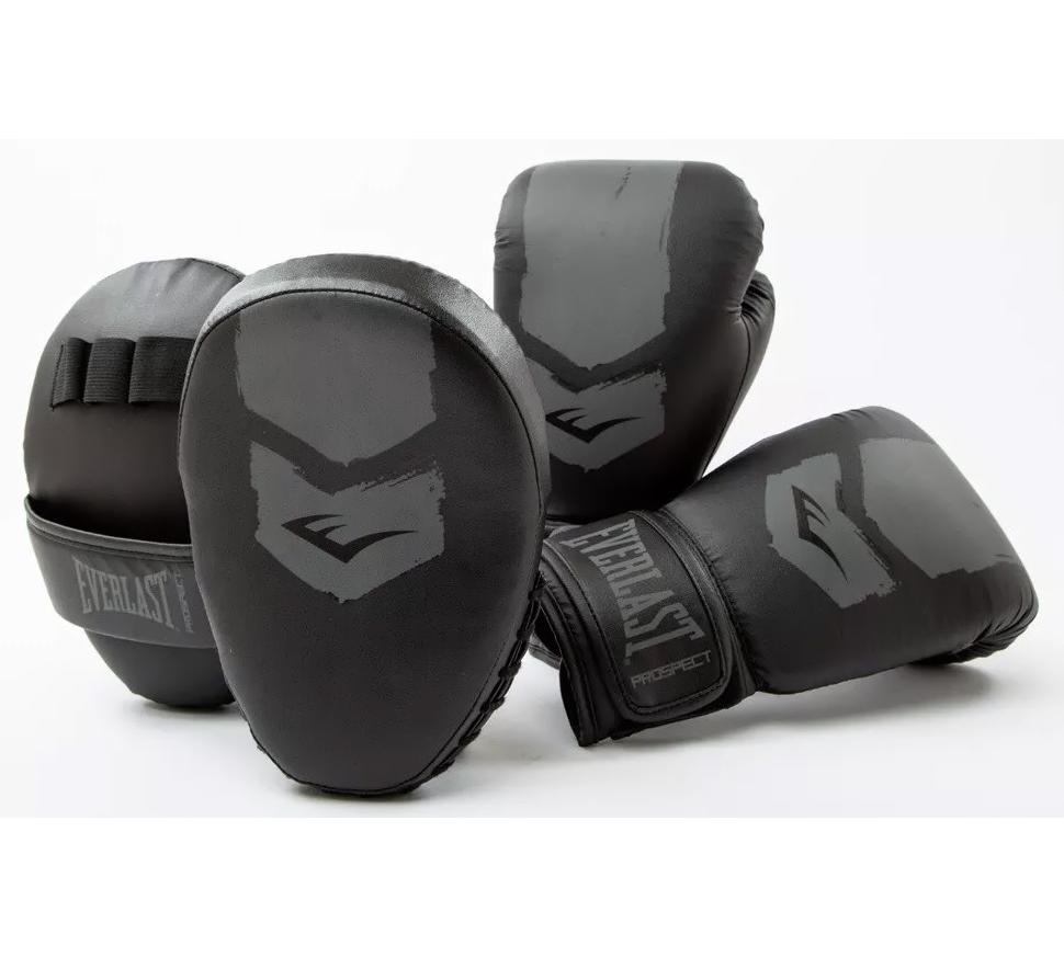 Комплект для боксу Everlast PROSPECT 2 MITT KIT чорний, сірий Уні