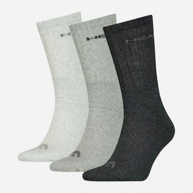 Шкарпетки Head CREW 3P UNISEX сірий, білий, чорний Уні