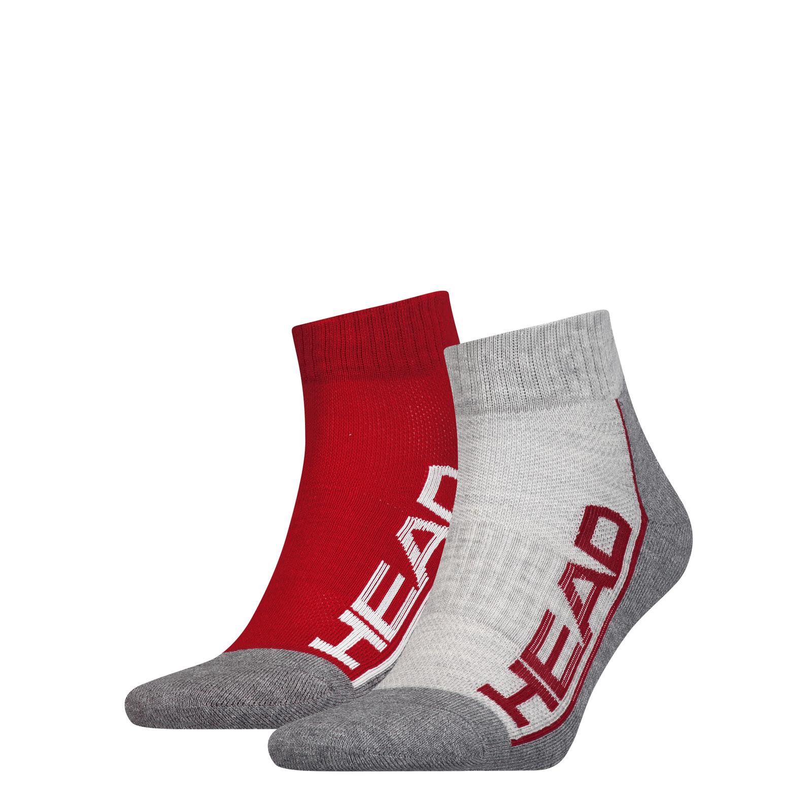 Шкарпетки Head PERFORMANCE QUARTER 2PPK UNISEX червоний, сірий Уні