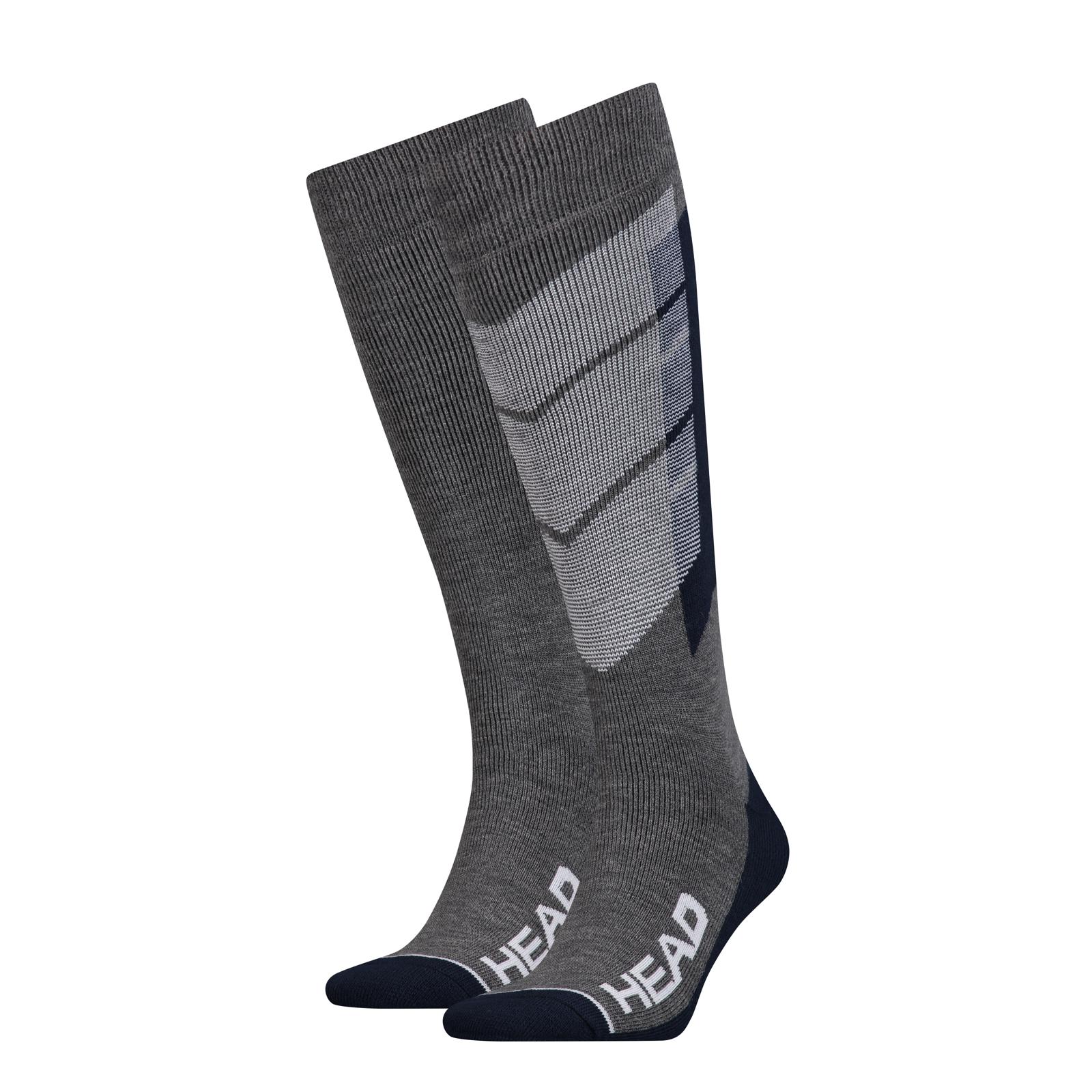 Шкарпетки гірськолижні Head UNISEX SKI GRAPHIC KNEEHIGH 2PPK синій, сірий Уні