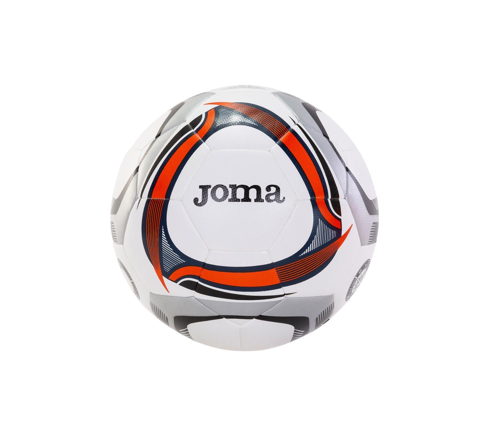 М'яч футбольний Joma LIGHT HYBRID (290 гр) білий, помаранчево-чорний Уні