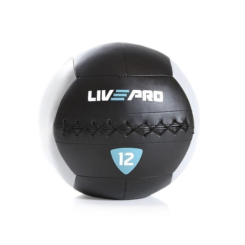 Мяч для кросфіту LivePro WALL BALL чорний, сірий Уни 12кг