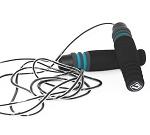 Скакалка швидкісна важка LiveUP Jump Rope чорний Уни
