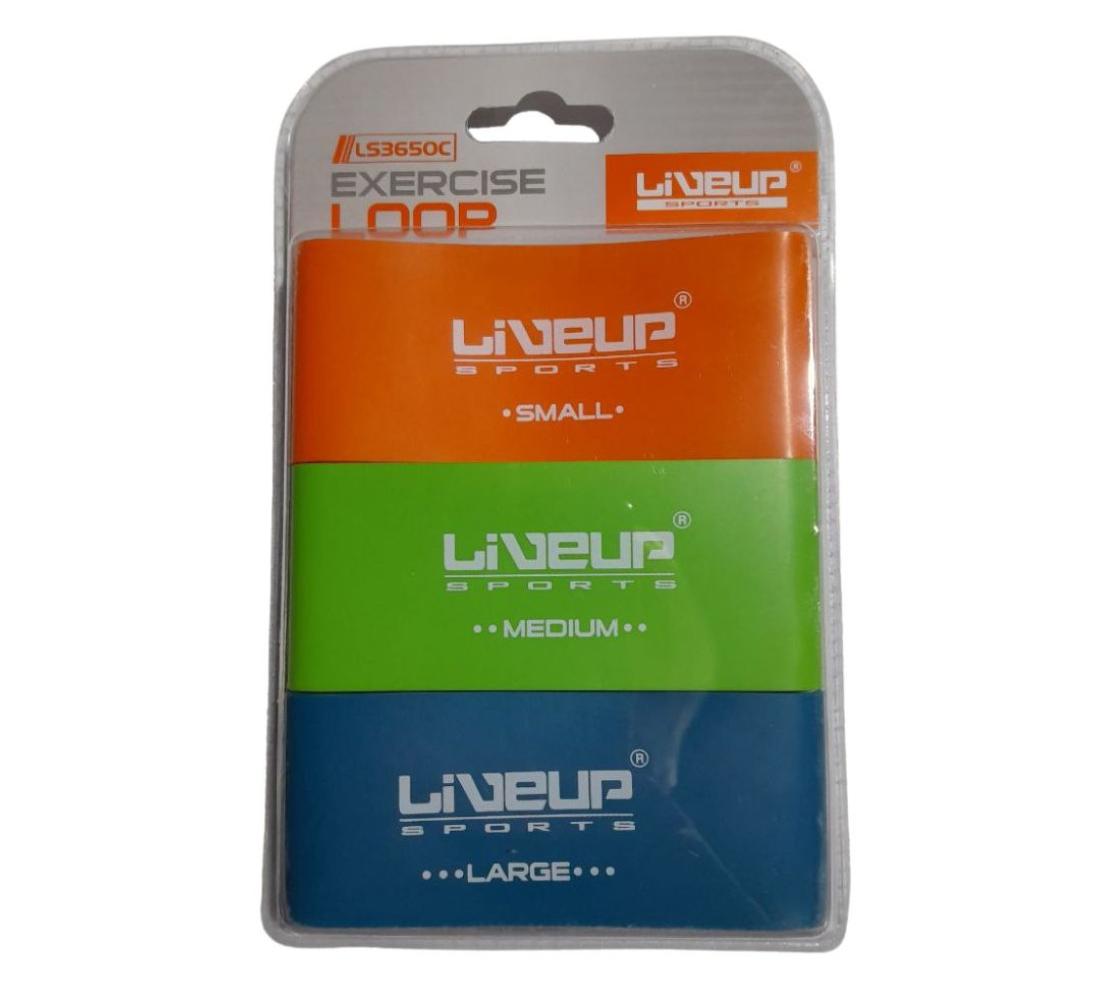 Набір фітнес гумок LiveUP LiveUp EXERCISE LOOP помаранчевий, зелений, синій Уні