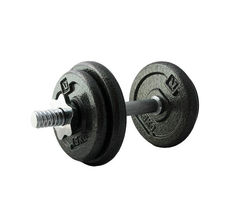 Гантель набірна 10кг LiveUp 1шт DUMBELL SET чорний Уни 2-10кг