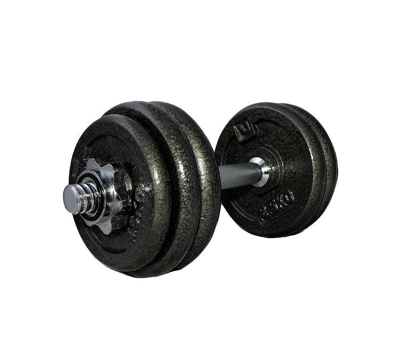 Гантель набірна 15кг LiveUp 1шт DUMBELL SET чорний Уни 2-15кг