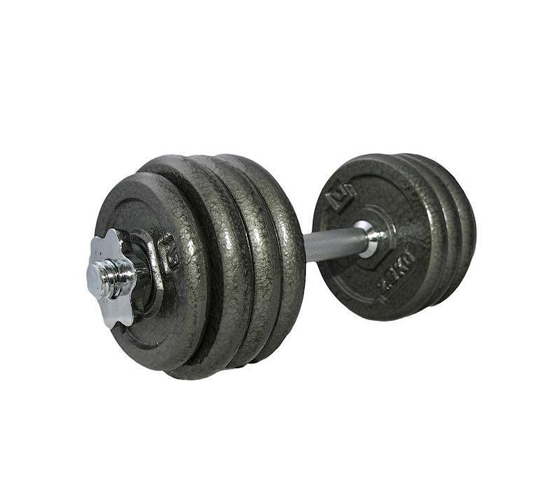 Гантель набірна 20кг LiveUp 1шт DUMBELL SET чорний Уни 2-20кг
