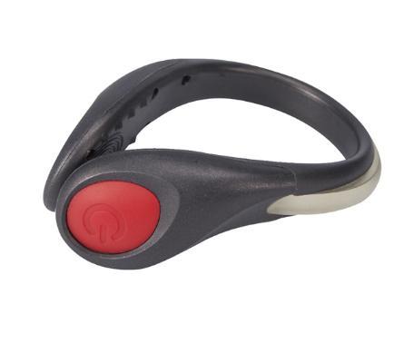 Браслет-пiдсвiтка для бігу LiveUp LED SAFETY SHOES LIGHTS чорний, червоний Уни 80гр