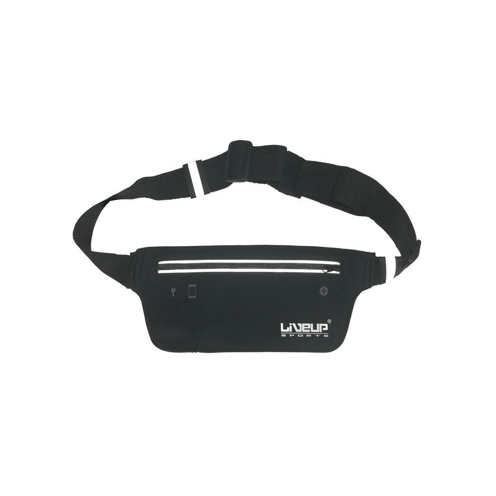 Пояс для бiгу LiveUp WAIST PACK чорний Уни 34x9см