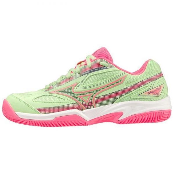 Кросівки жін. MIZUNO SHOE BREAK SHOT PADEL WHITE/PINK/GREEN 