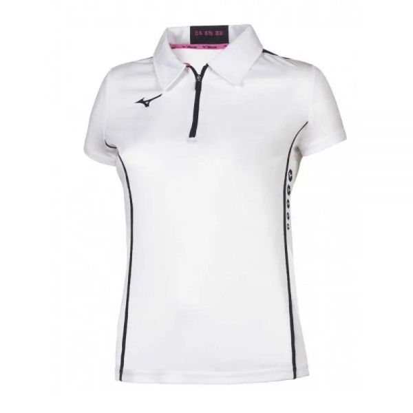 Поло тенісне Mizuno Team Hex Rect Polo White/Red