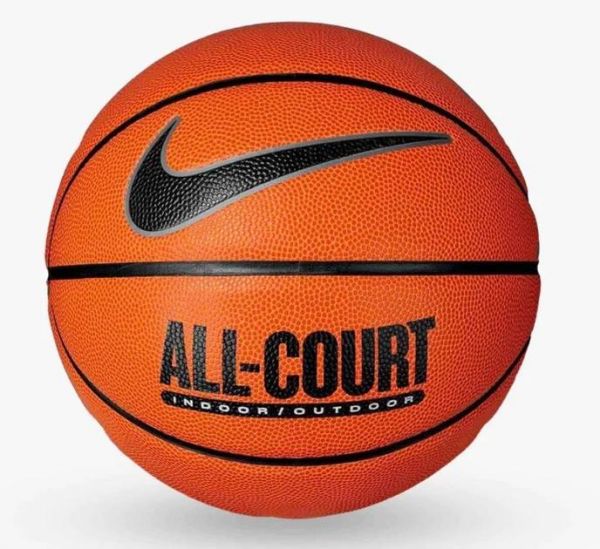 М'яч баскетбольний Nike EVERYDAY ALL COURT 8P DEFLATED AMBER/BLACK/METALLIC SILVER/BLACK size 5