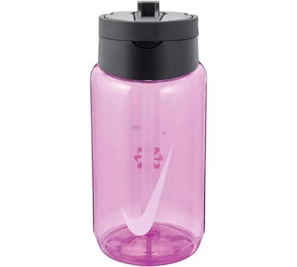 Пляшка для води з трубочкою  NIKE TR RENEW RECHARGE STRAW BOTTLE 470 мл рожевий, чорний