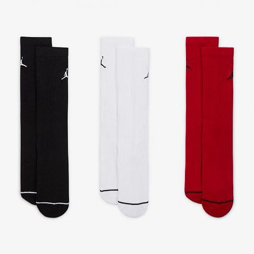 Шкарпетки NIKE U J ED CUSH POLY CREW 3PR 144 чорний,білий, червоний Уні