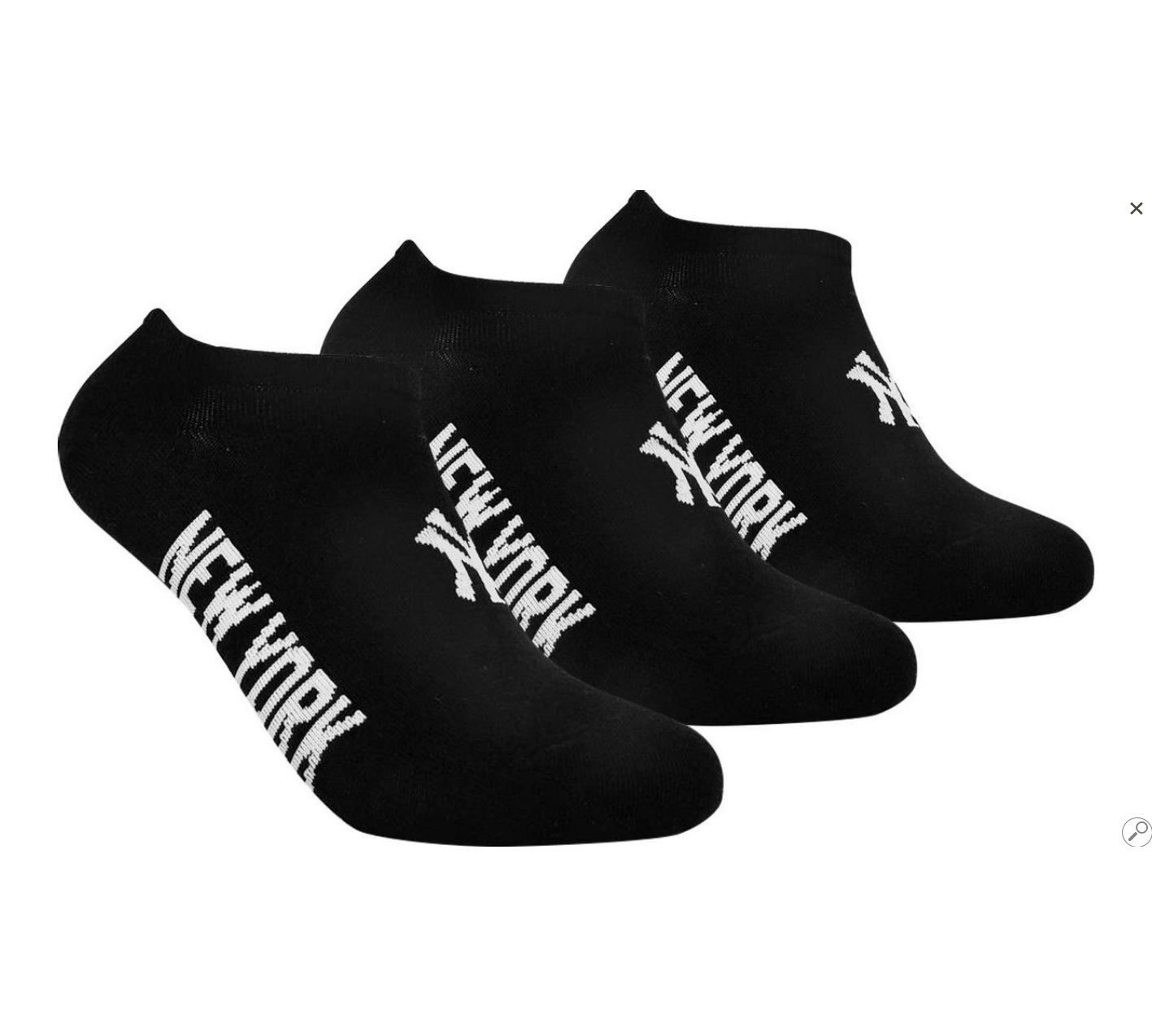 Шкарпетки New York Yankees 3 pk Sneaker чорний Уні