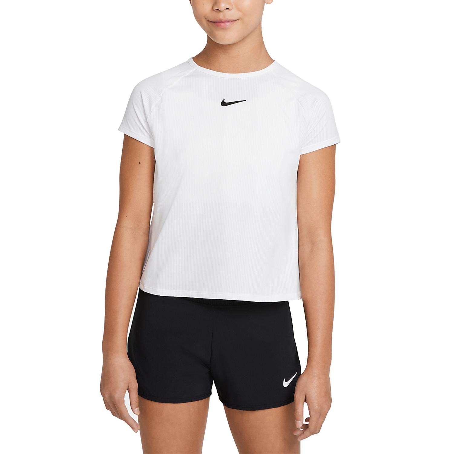 Футболка тенісна Nike Girls Court Victory Dri-FIT White