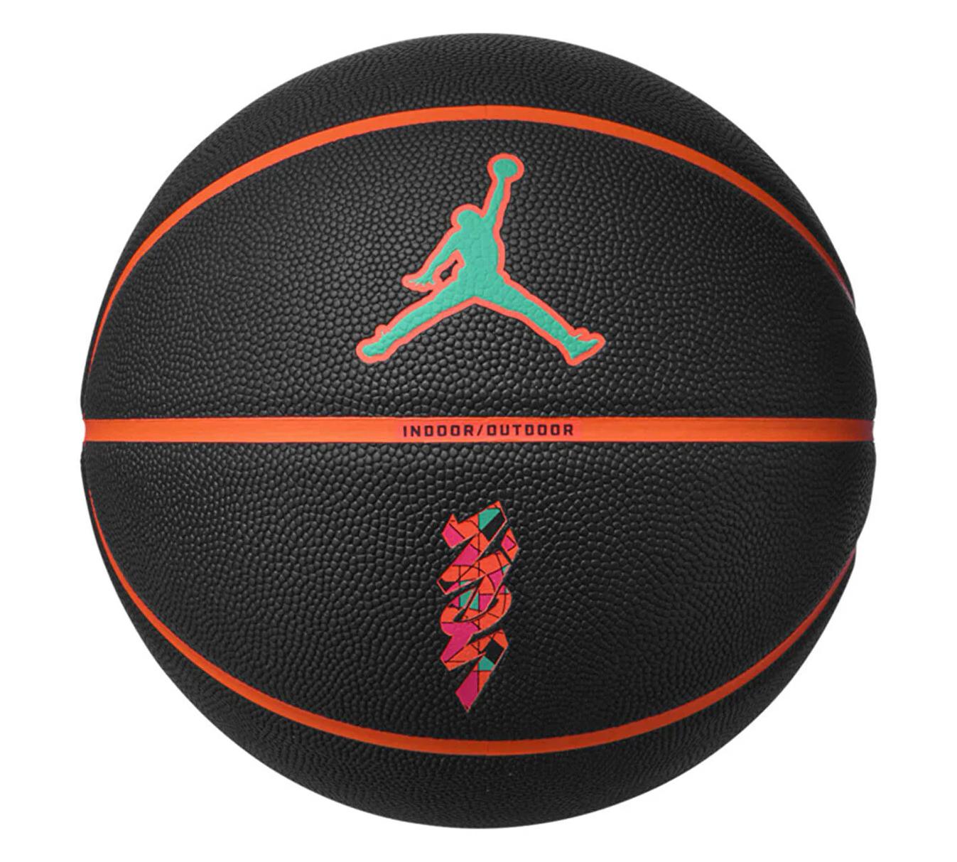 М'яч баскетбольный Nike JORDAN ALL COURT 8P Z WILLIAMSON DEFLATED чорний, помаранчевий Уні розмір 7