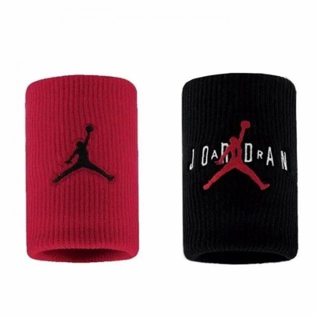 Напульсник Nike JORDAN JUMPMAN TERRY WRIST BANDS 2 PK червоний, чорний Уні
