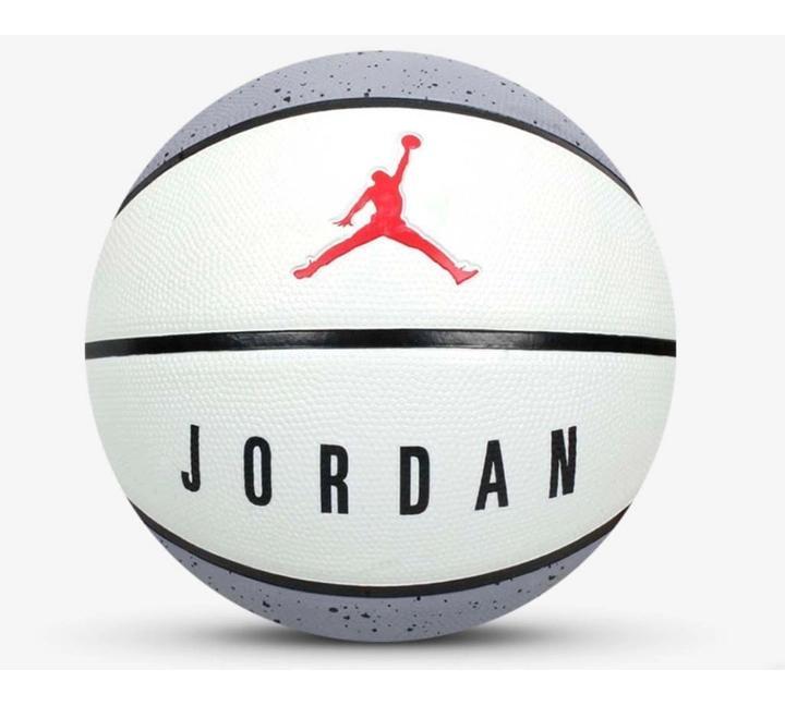 М'яч баскетбольний Nike JORDAN PLAYGROUND 2.0 8P DEFLATED CEMENT GREY/WHITE/BLACK/FIRE RED розмір 5