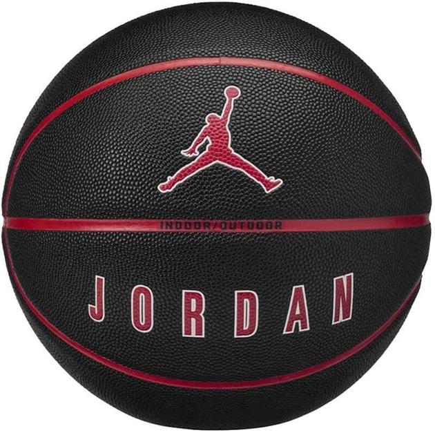 М'яч баскетбольний Nike JORDAN ULTIMATE 2.0 8P DEFLATED BLACK/FIRE RED/WHITE/FIRE RED розмір 7