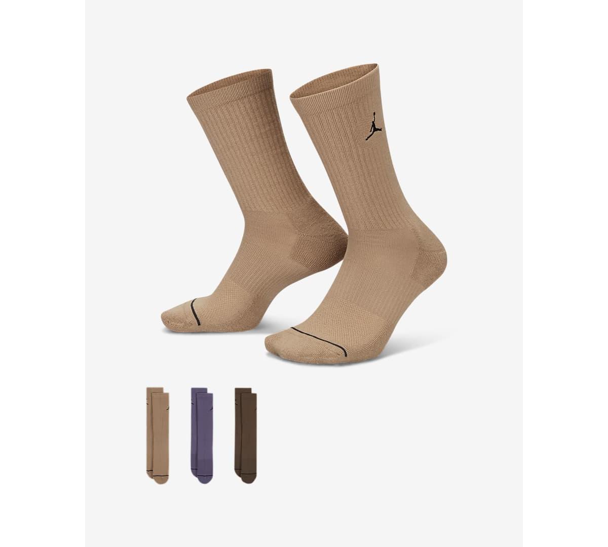 Шкарпетки Nike U J ED CUSH POLY CREW 3PR 144 коричневий, фіолетовий Уні