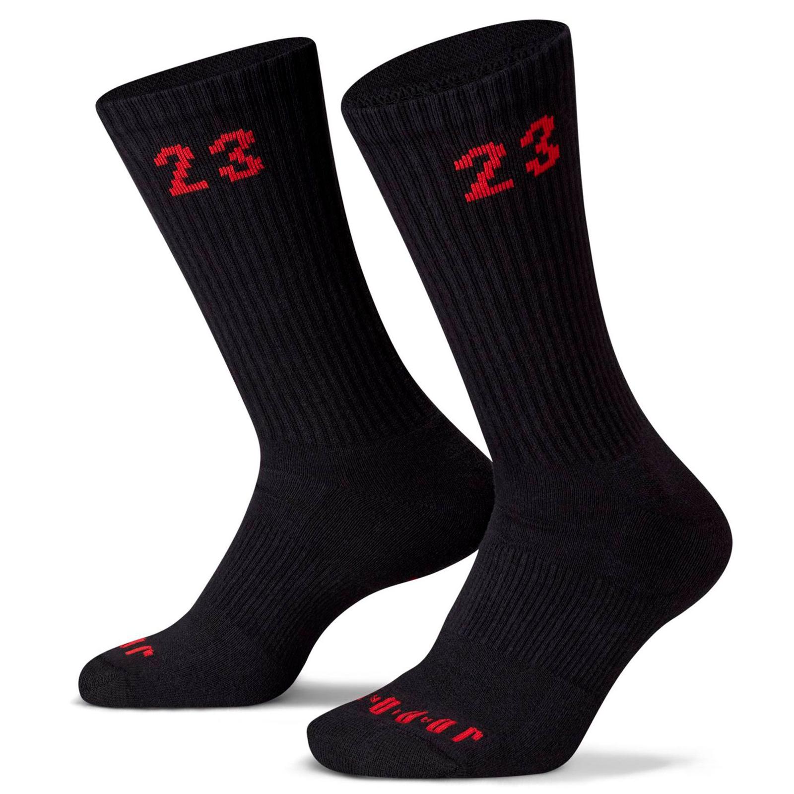 Шкарпетки Nike U JORDAN ESSENTIAL CREW 3PR чорний, червоний Уні