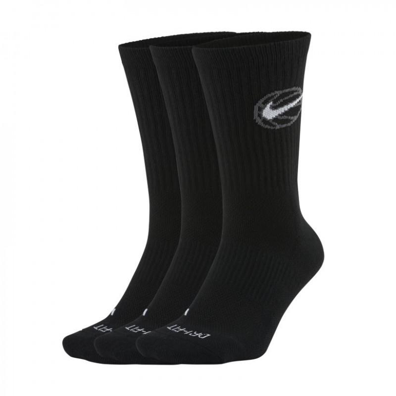 Шкарпетки Nike U NK CREW EVERYDAY BBALL 3PR чорний Уні