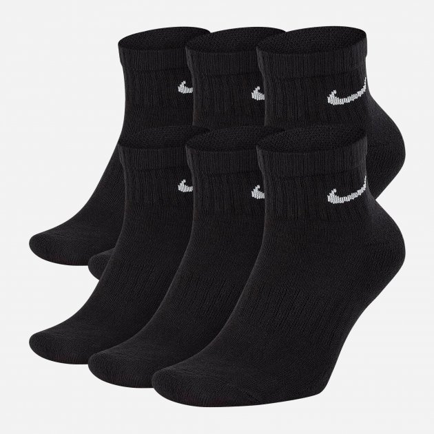 Шкарпетки Nike U NK EVERYDAY CUSH ANKLE 6PR-BD чорний Уні