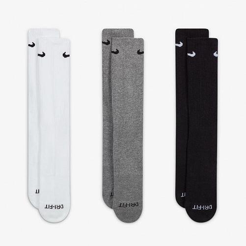 Шкарпетки Nike U Nike EVERYDAY PLUS CUSH CREW білий, чорний, сірий Чол