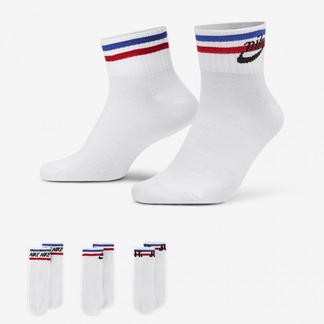 Шкарпетки Nike U NK NSW EVERYDAY ESSENTIAL AN 3PR білий УНІ 34-38