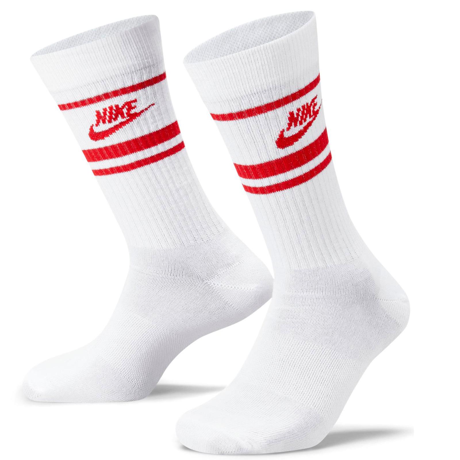Шкарпетки Nike U NK NSW EVERYDAY ESSENTIAL CR 3PR білий, червоний Уні
