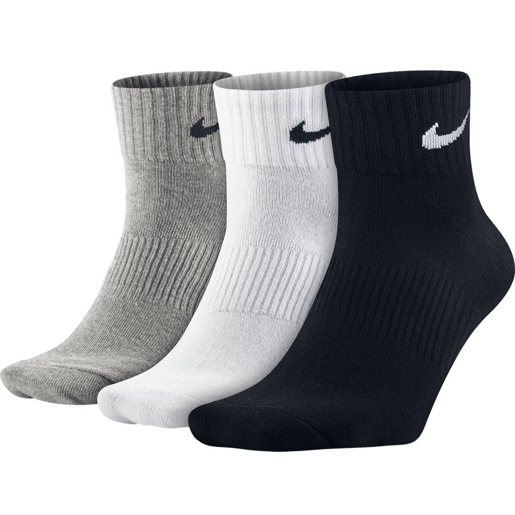 Шкарпетки Nike U NK PERF LTWT QT 3PR чорний, білий, сірий Уні