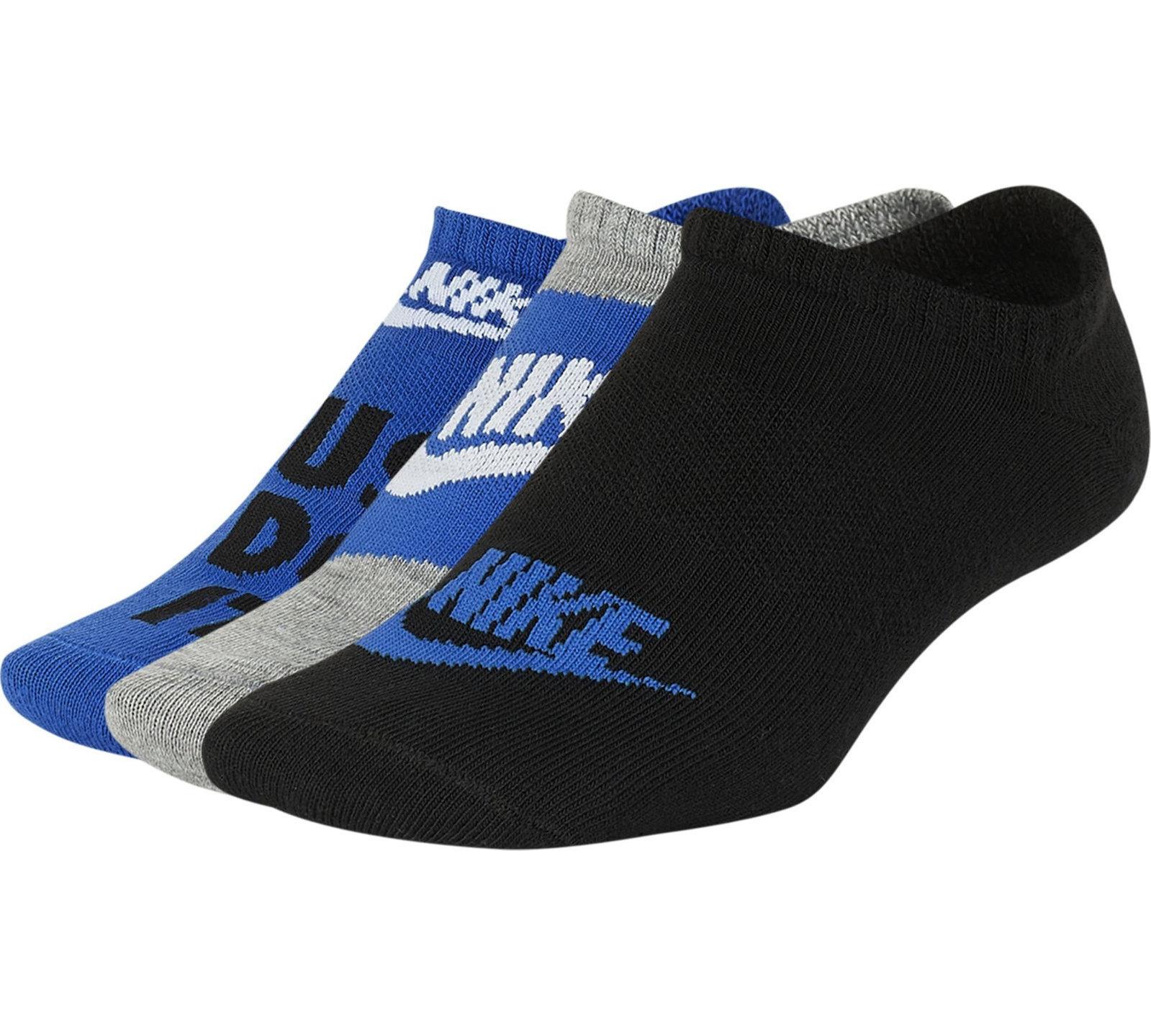 Шкарпетки Nike Y NK EVERYDAY LTWT NS 3PR - HB чорний, сірий, синій Діт 34-38