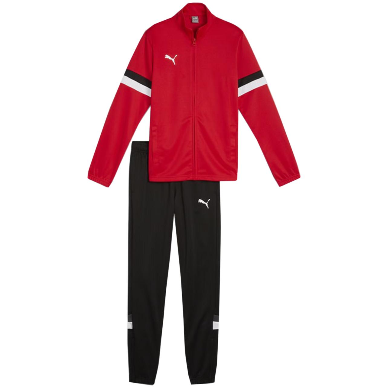 Костюм спортивний PUMA teamRISE Tracksuit Jr червоний, чорний Діт 140 см