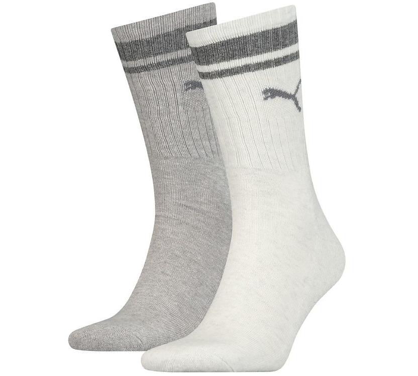 Шкарпетки Puma CREW REGULAR STRIPE 2P UNISEX світло-сірий Уні