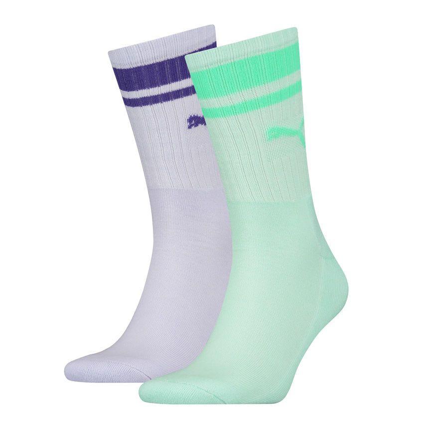 Шкарпетки Puma CREW REGULAR STRIPE 2P UNISEX фіолетовий, м'ятний Уні