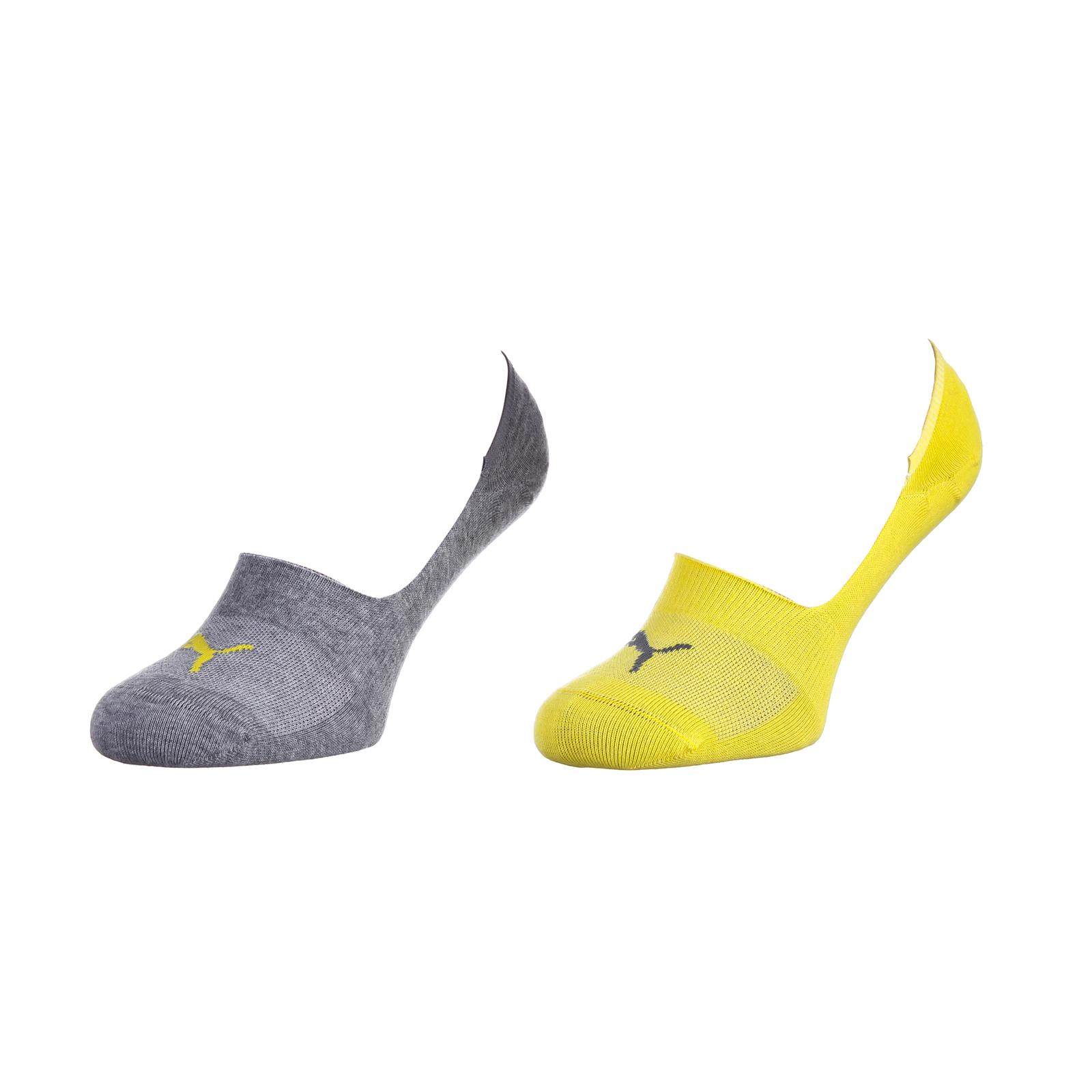 Шкарпетки Puma FOOTIE 2P UNISEX сірий-жовтий Уні