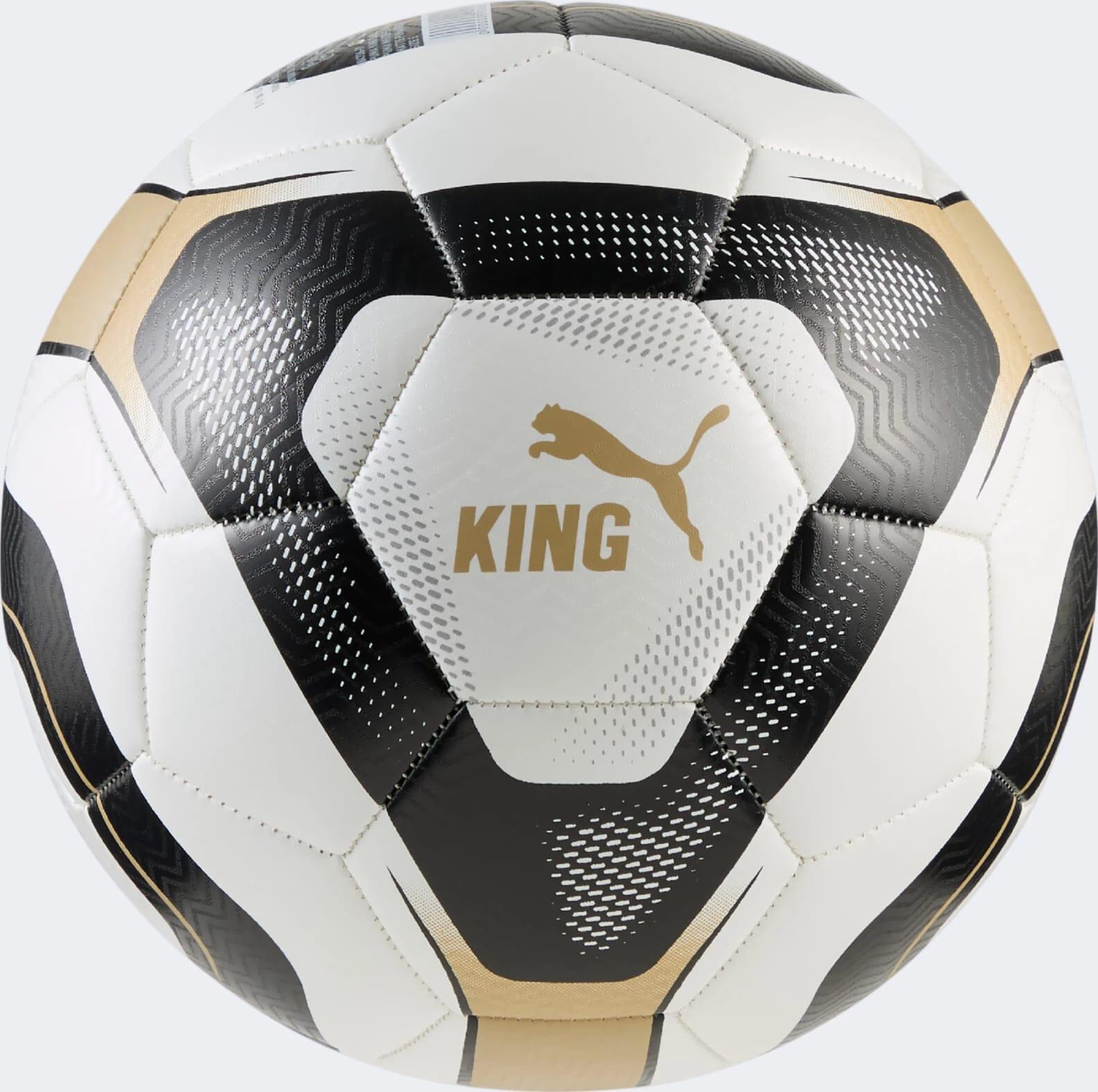 М'яч футбольний Puma KING ball білий, чорний, бежевий Уні