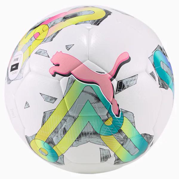 М'яч футбольний Puma Orbita 4 HYB (FIFA Basic) білий, рожевий, мультиколор Уні