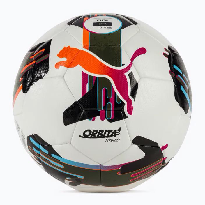 М'яч футбольний Puma Orbita 4 HYB (FIFA Basic) білий, чорний, болотний Уні