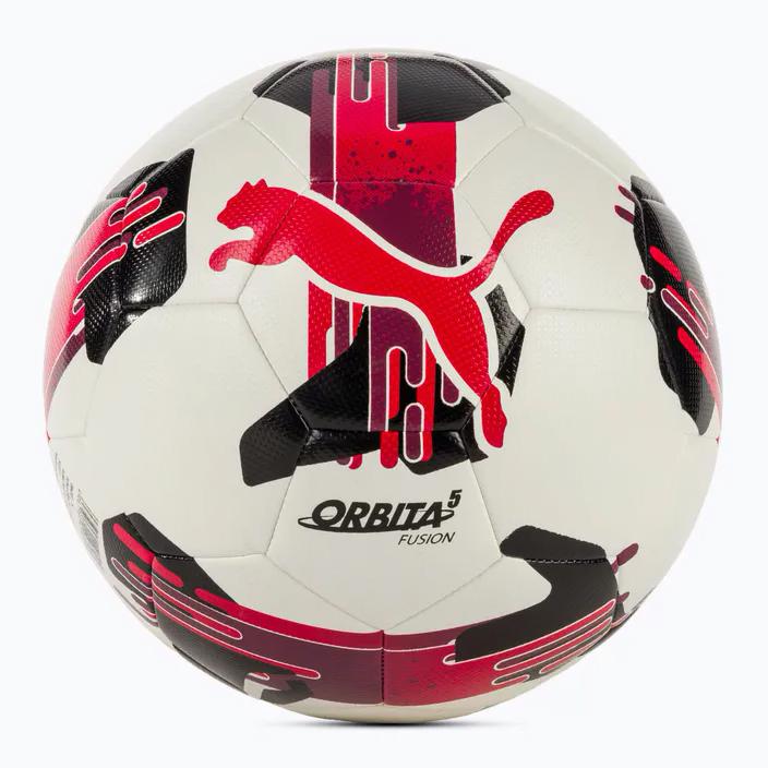 М'яч футбольний Puma Orbita 5 FUSION білий, чорний, червоний Уні