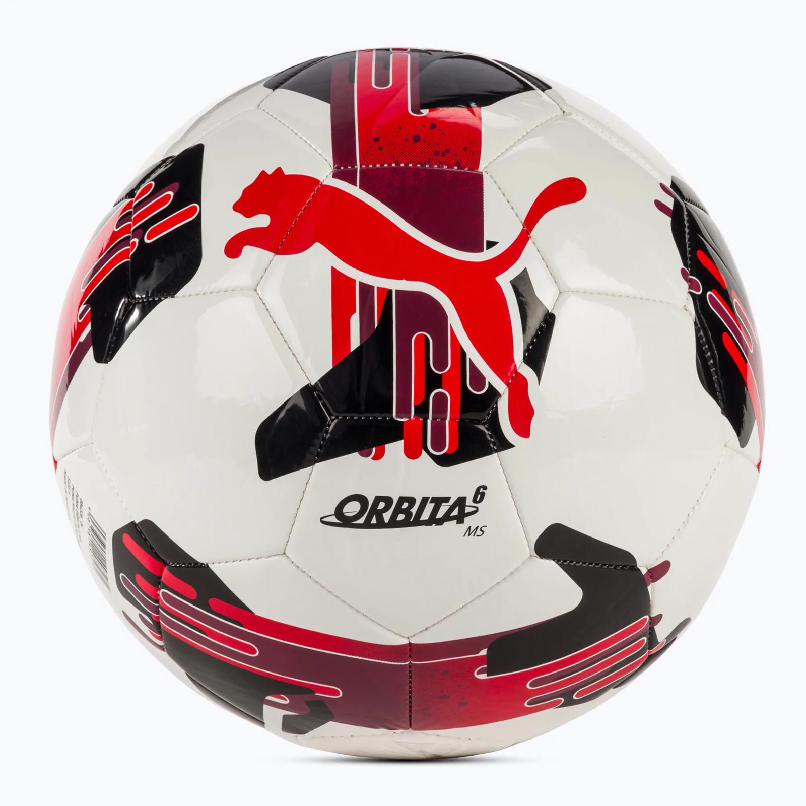 М'яч футбольний Puma Orbita 6 MS білий, чорний, бордовий Уні