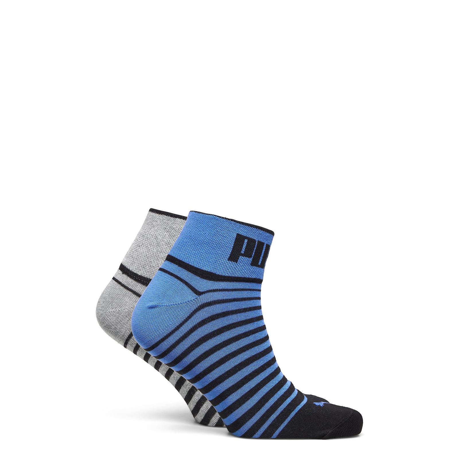Шкарпетки Puma UNISEX QUARTER 2P синій, сірий, чорний Уні